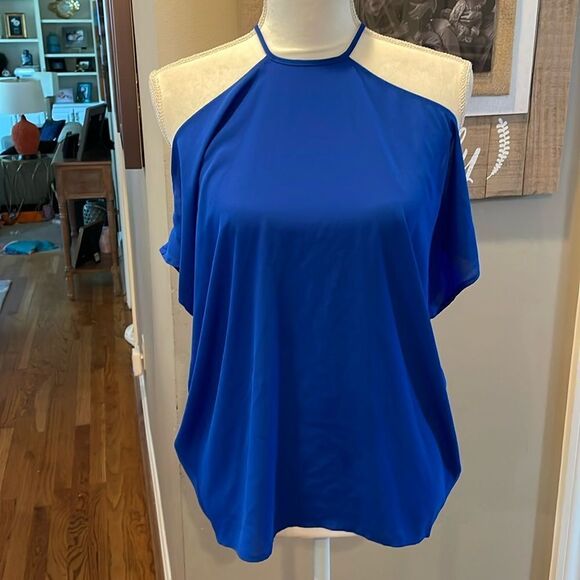 Express Tops - Express Royal Blue Cold Shoulder Top